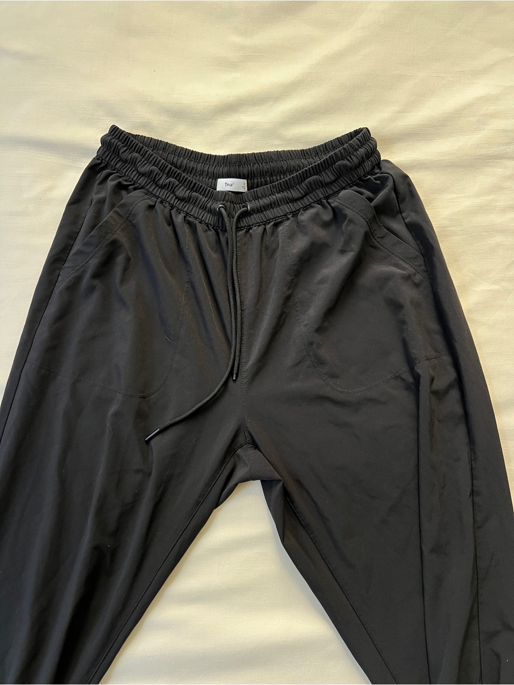 TNA Black Elastic Drawstring Joggers